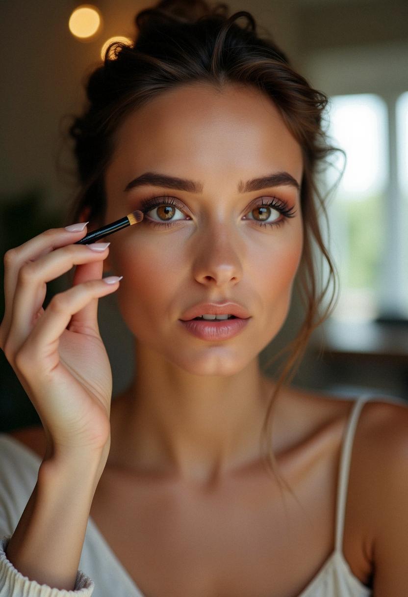 makeup light brown eyes