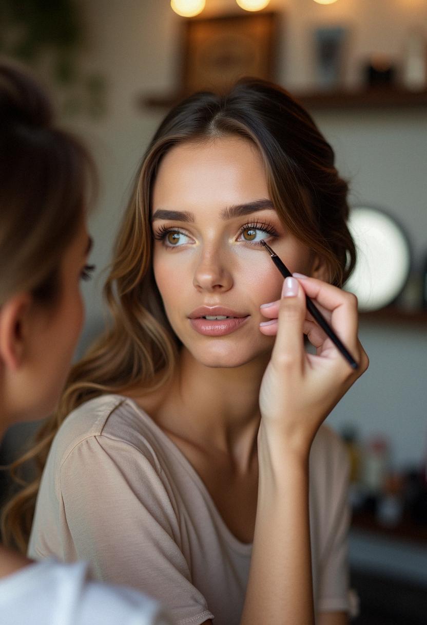 makeup light brown eyes