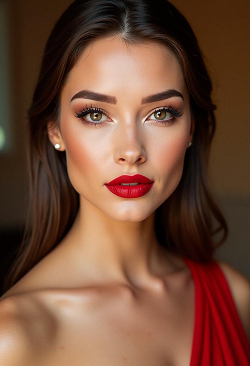 makeup looks for red dress