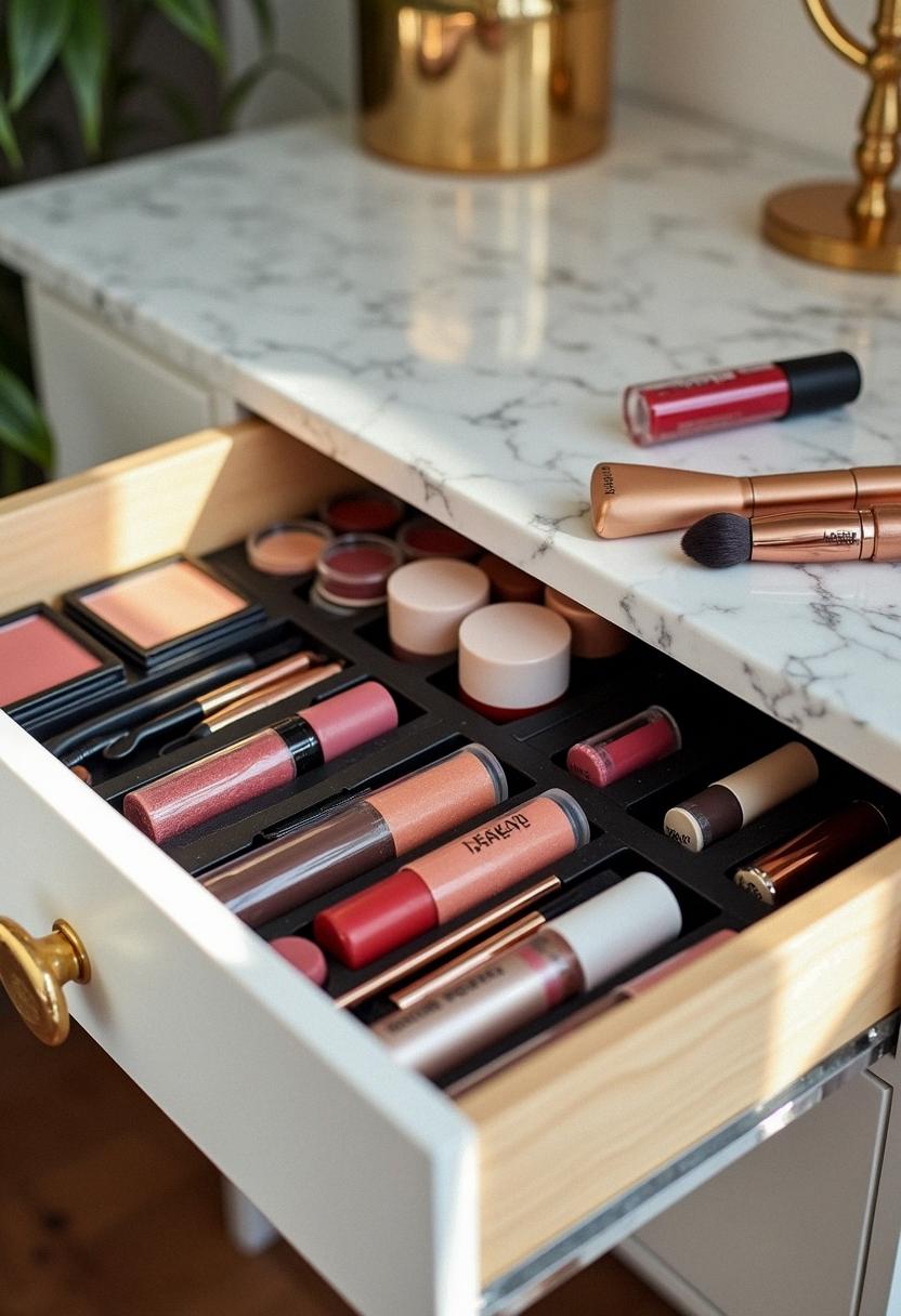 makeup organizer drawer