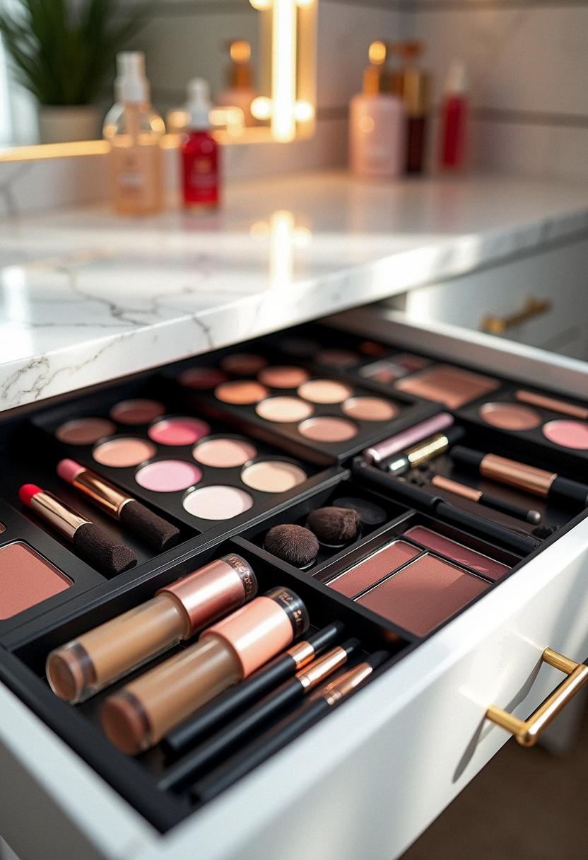 makeup organizer drawer