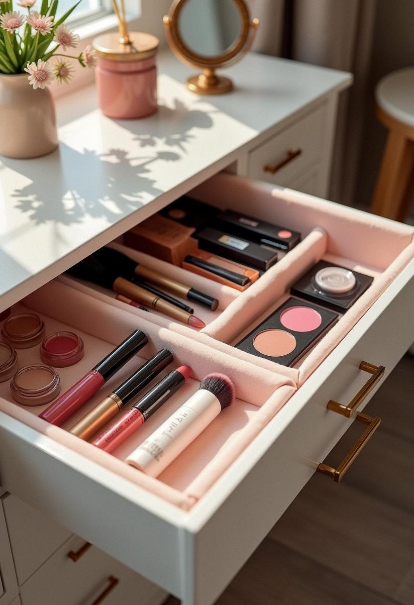 makeup organizer drawer