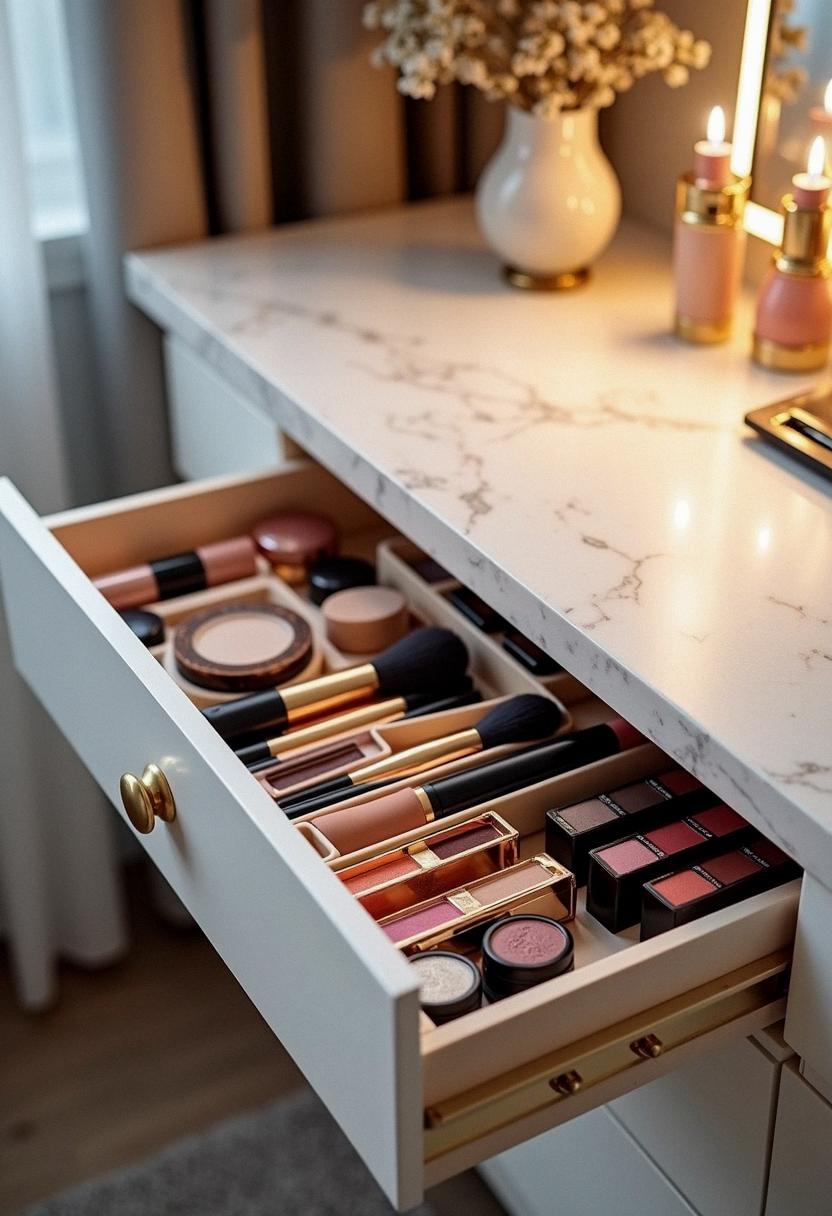 makeup organizer drawer