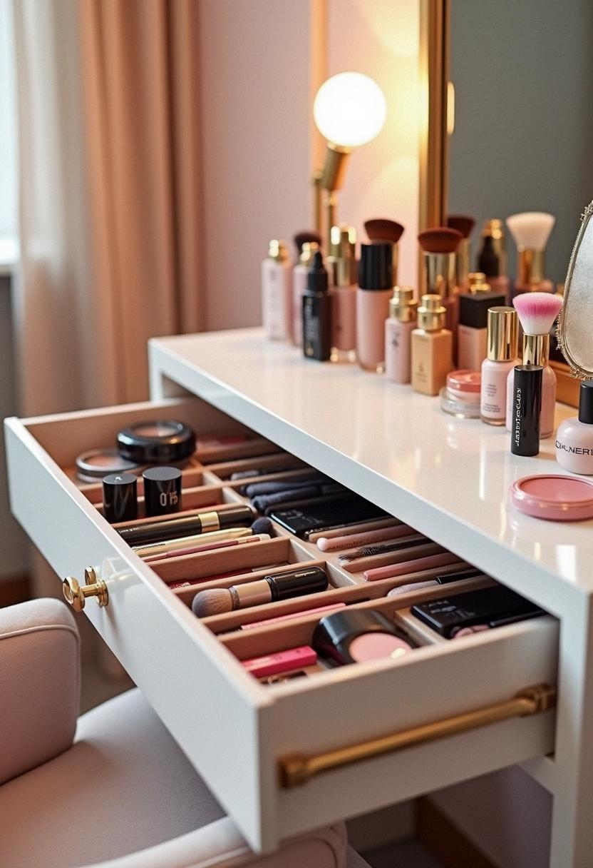 makeup organizer drawer