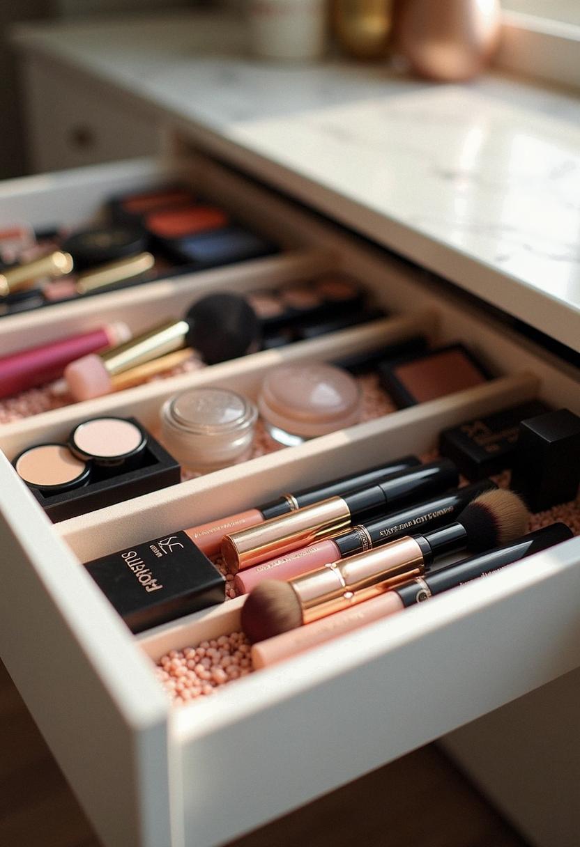 makeup organizer drawer