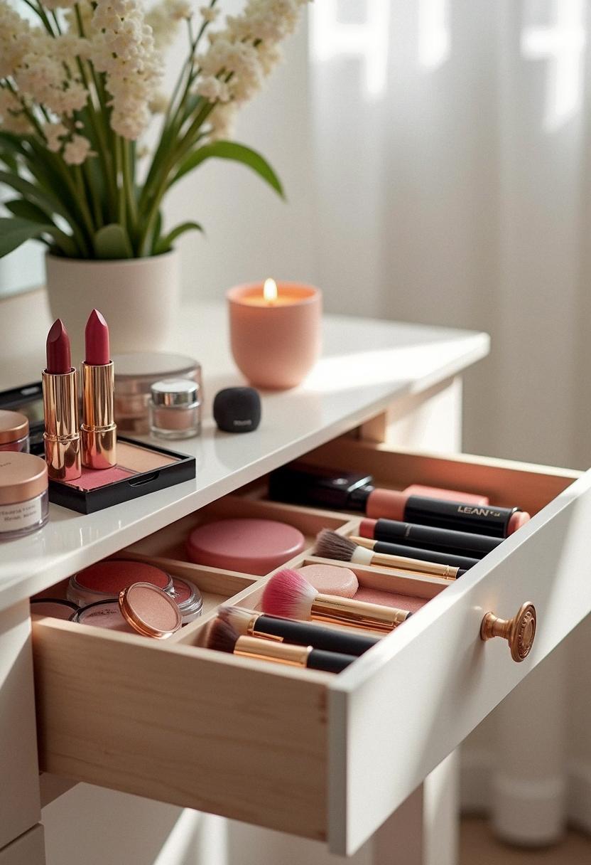 makeup organizer drawer