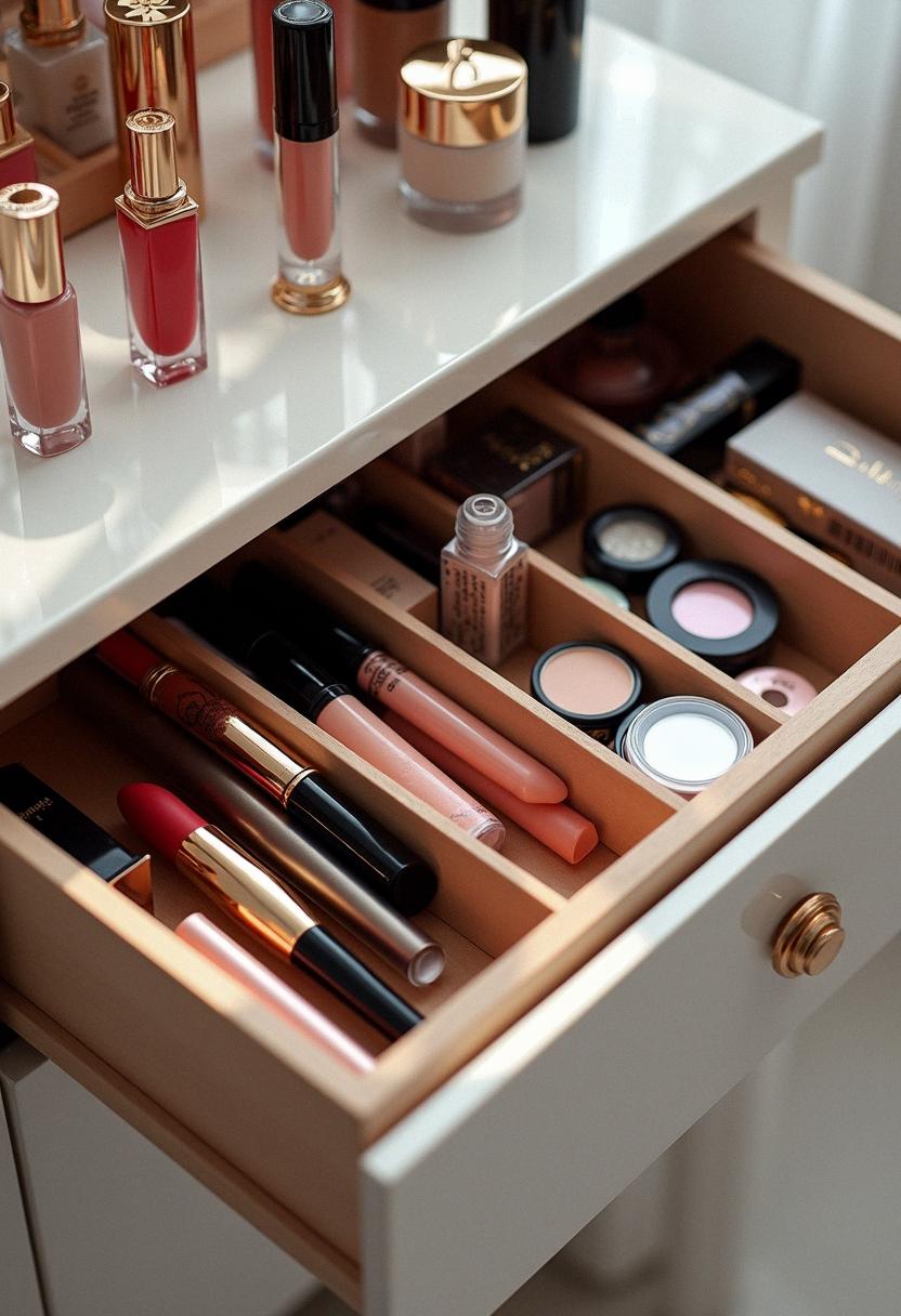 makeup organizer drawer