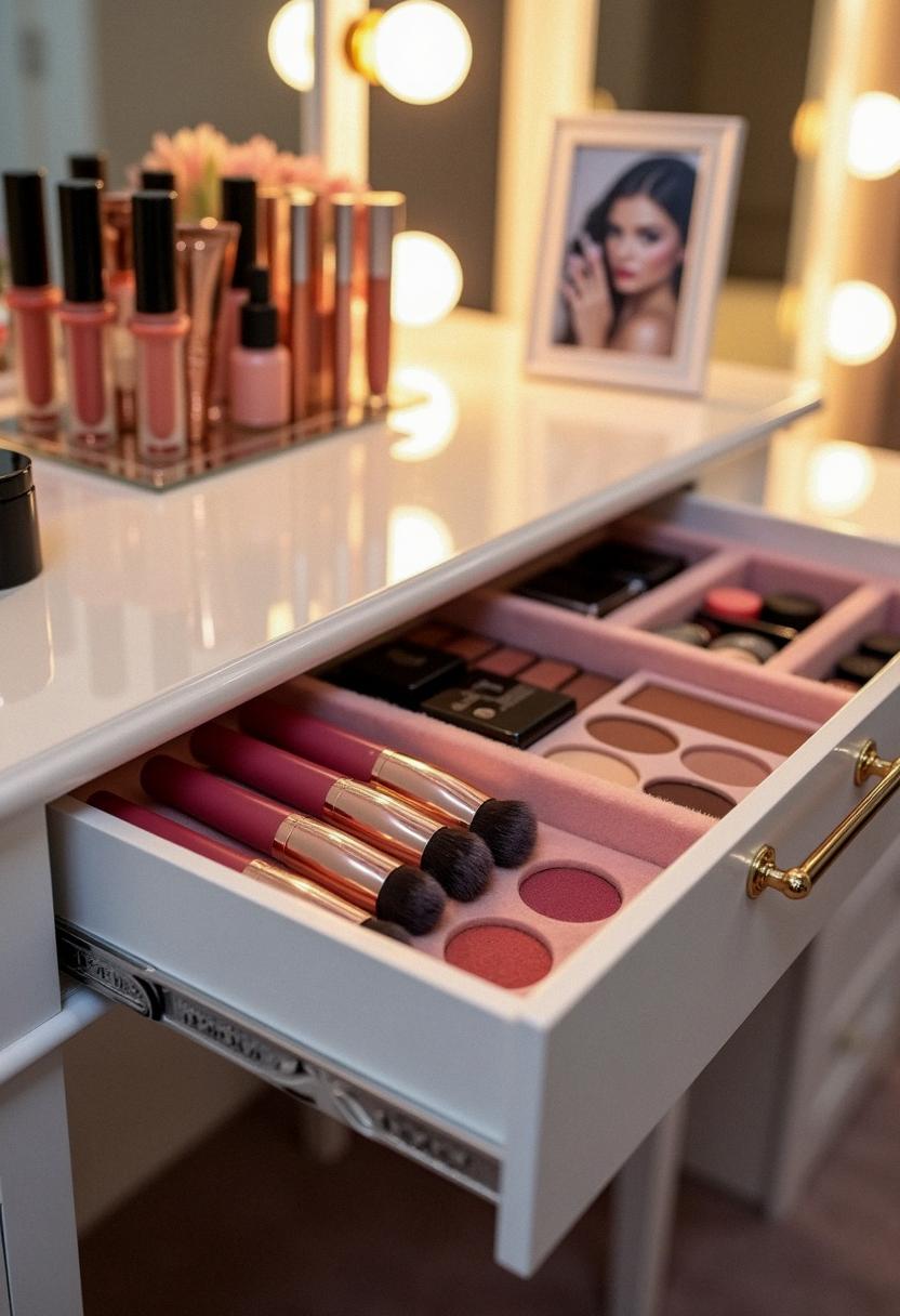 makeup organizer drawer