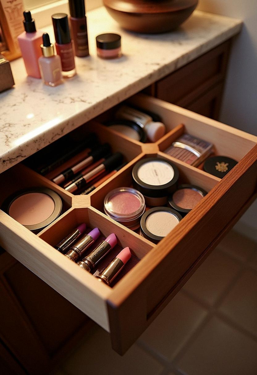 makeup organizer drawer