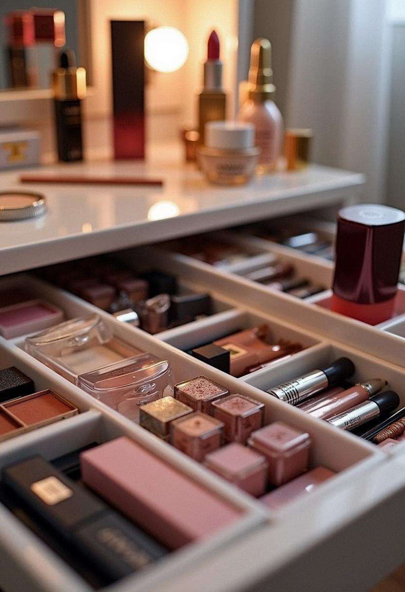 makeup organizer drawer