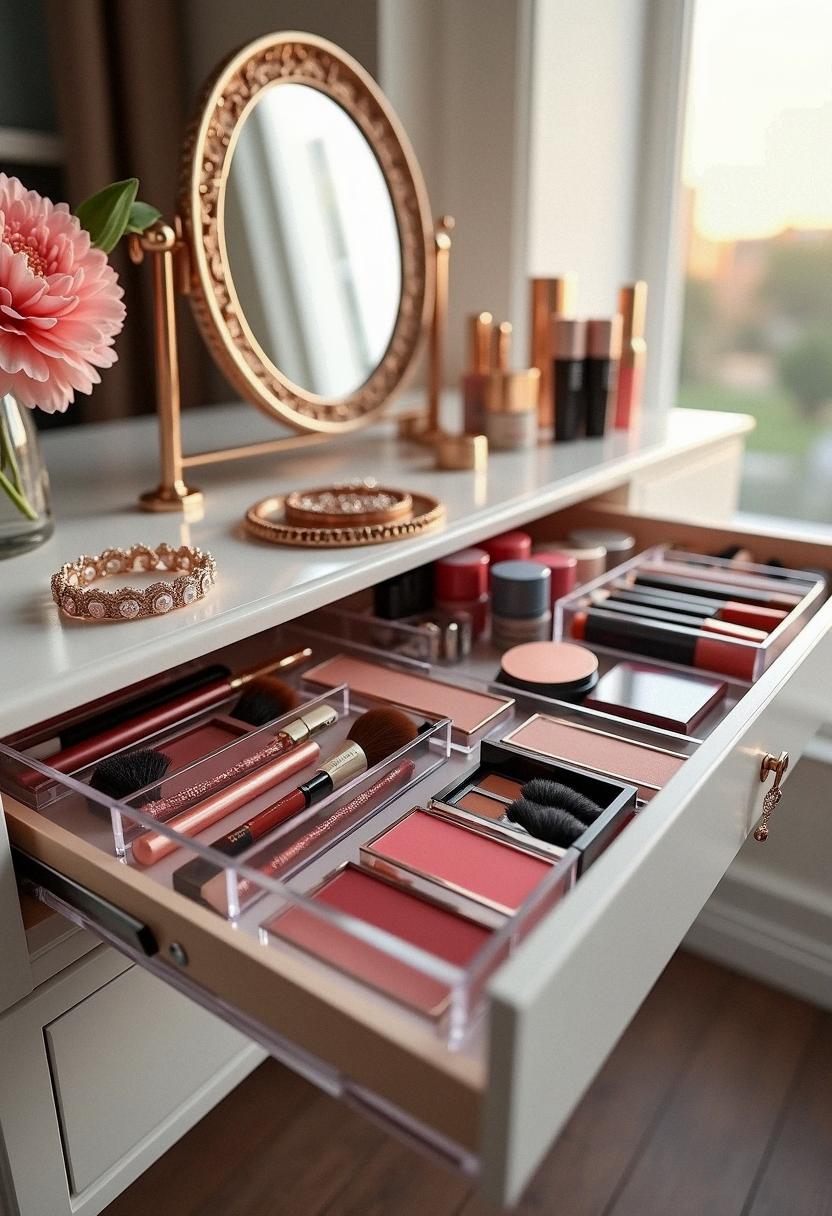 makeup organizer drawer