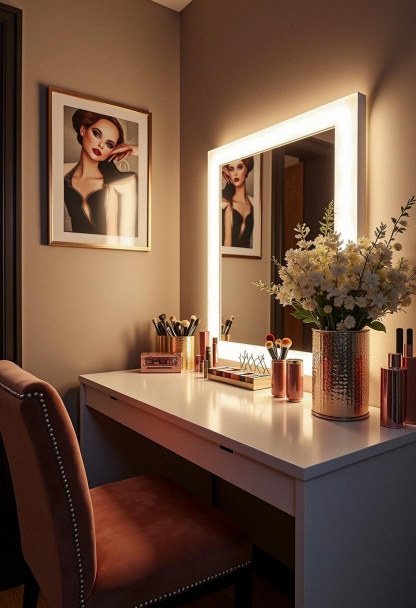 makeup room decor