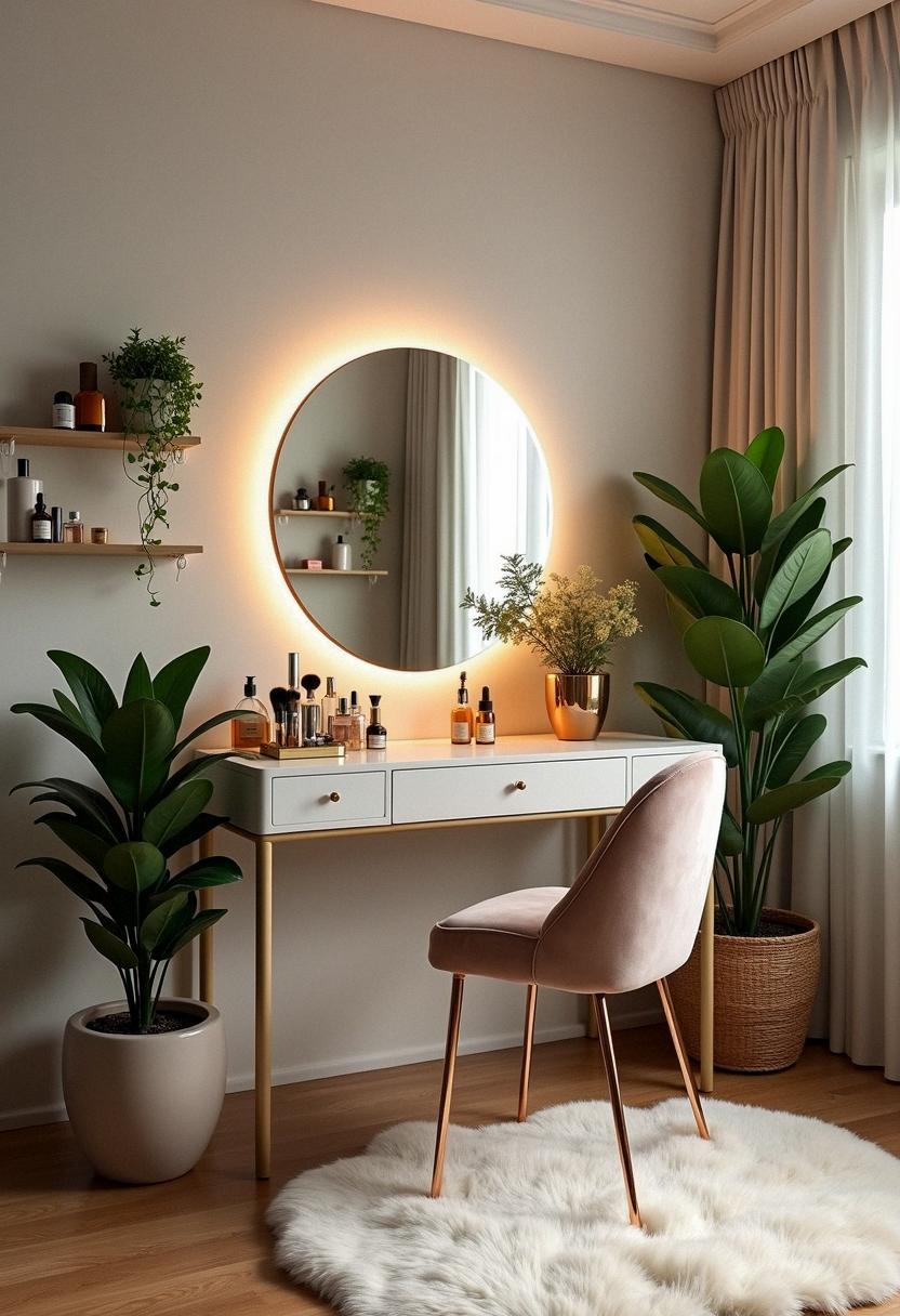 makeup room decor