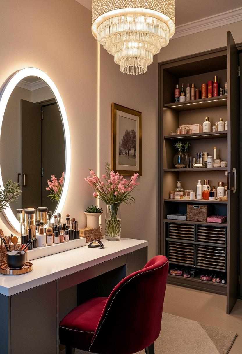 makeup room decor