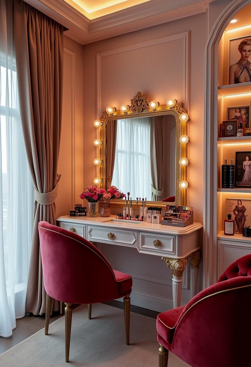 makeup room decor