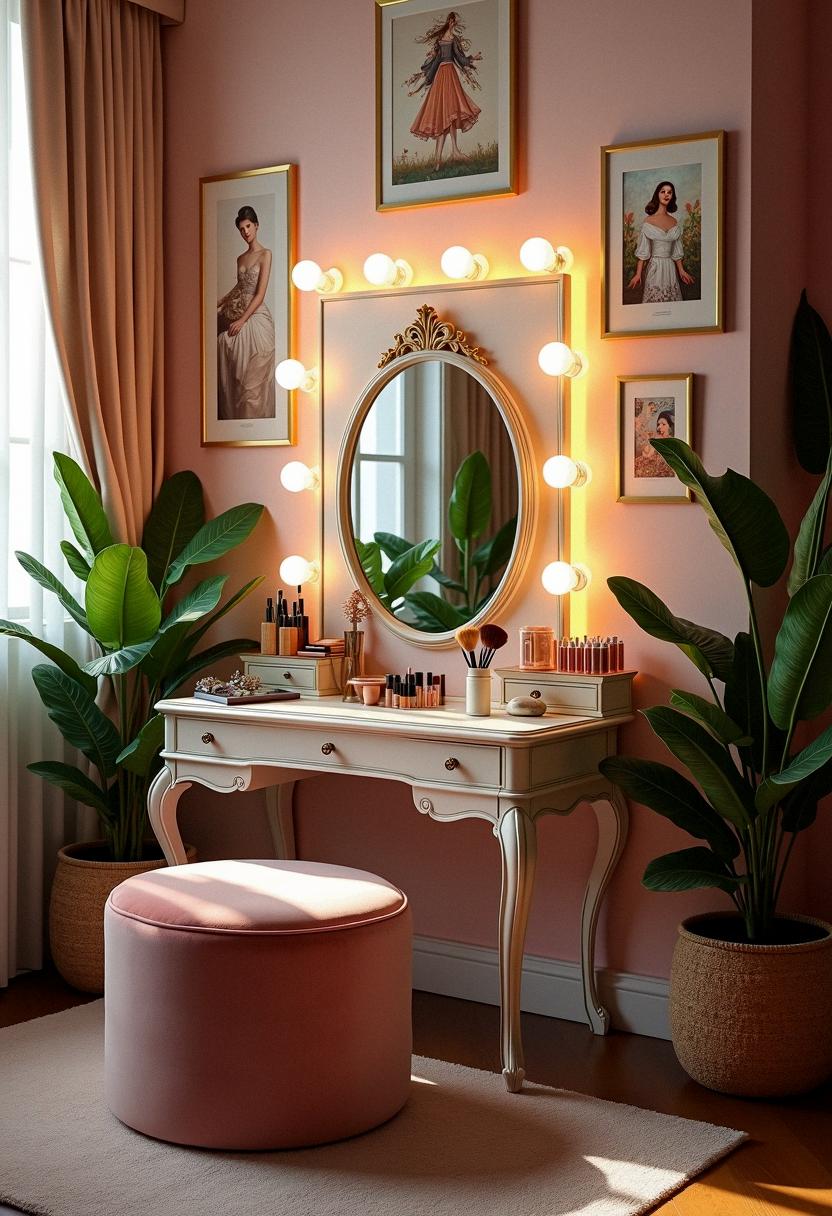 makeup room decor