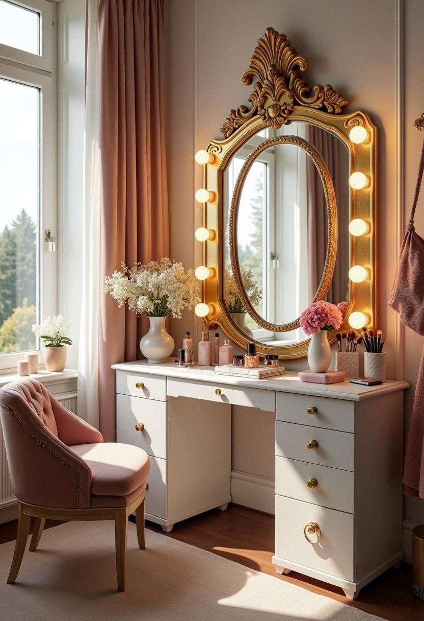 makeup room decor