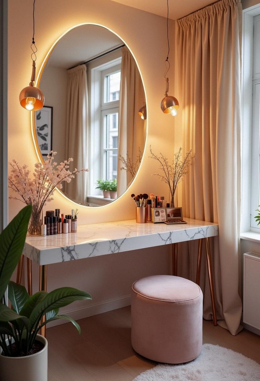 makeup room decor