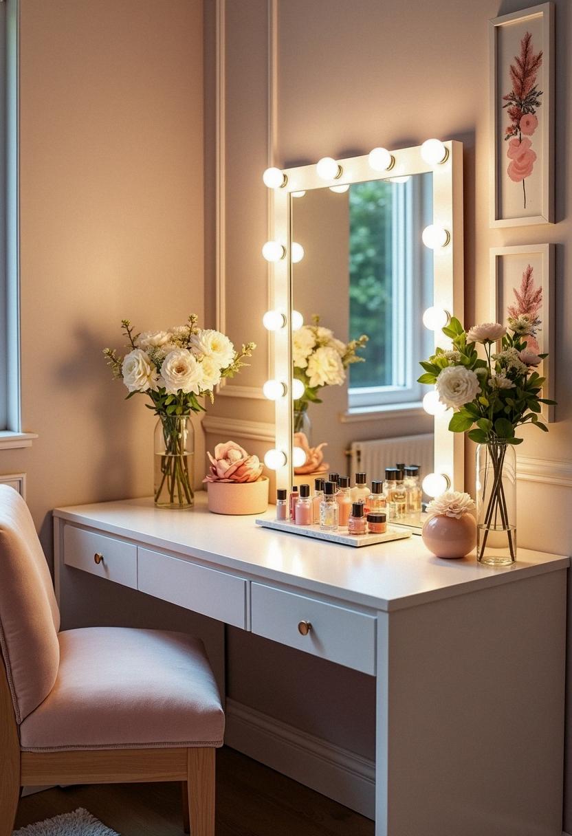 makeup room decor