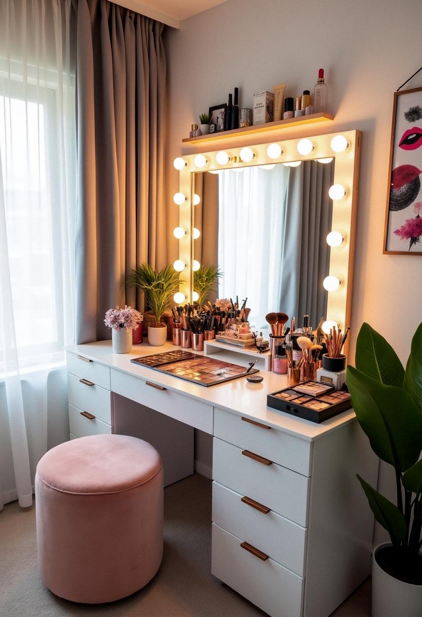 makeup room decor