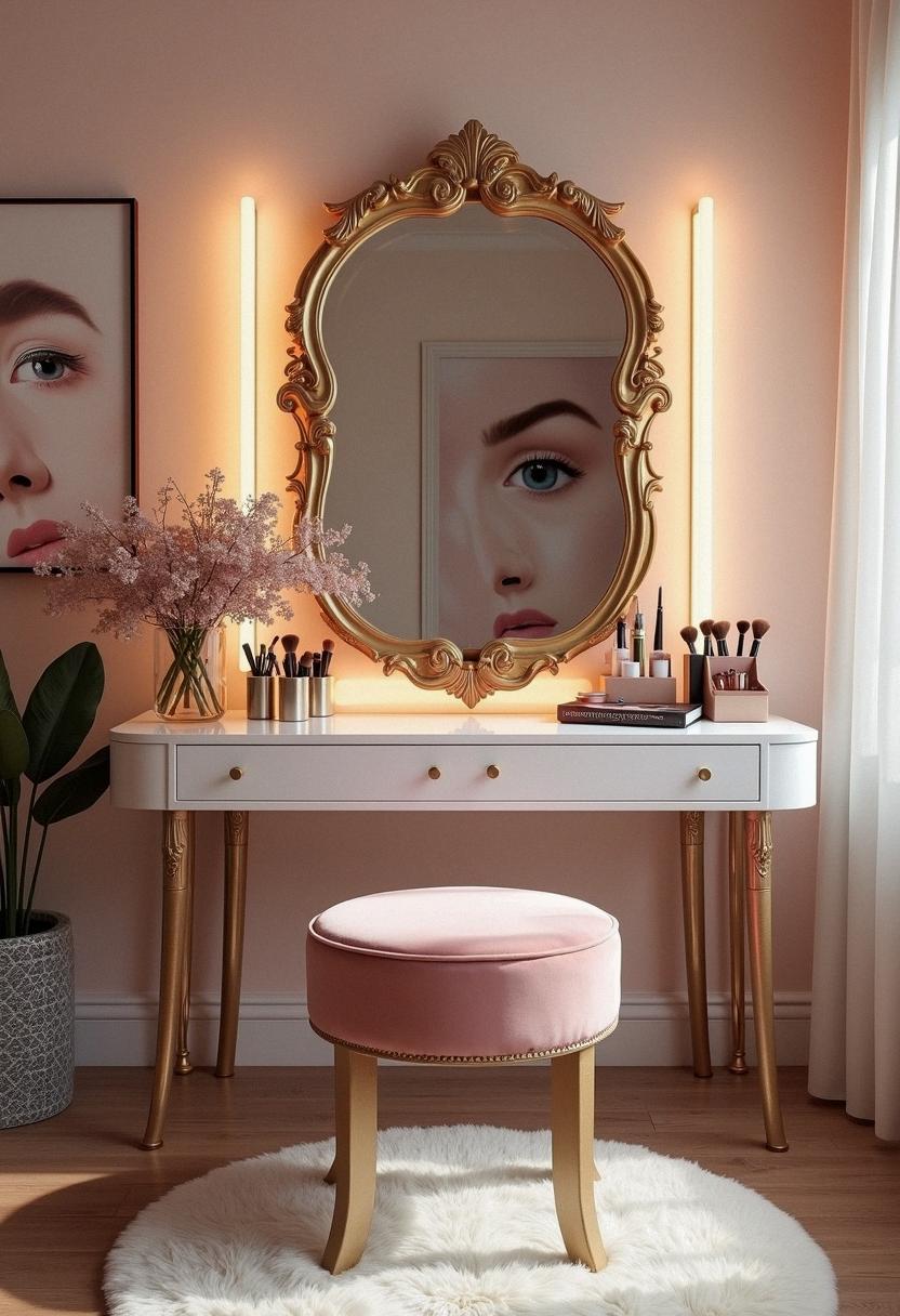 makeup room decor