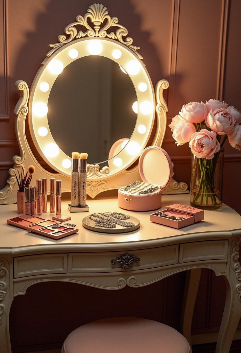 makeup vanity aesthetic