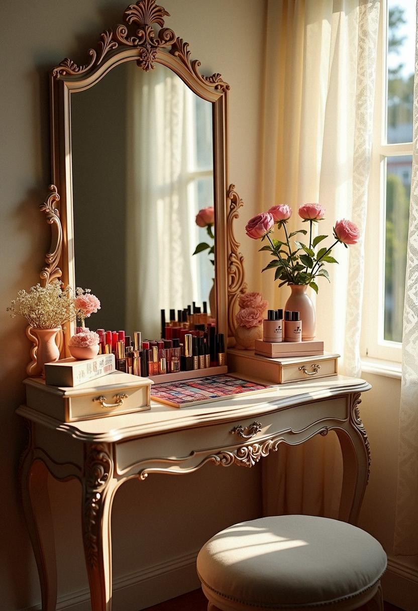 makeup vanity aesthetic