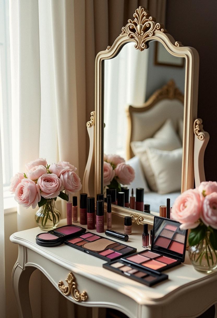 makeup vanity aesthetic