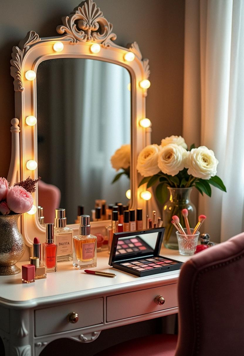makeup vanity aesthetic