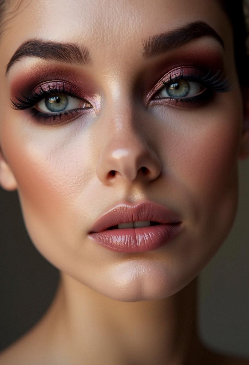maroon smokey eye