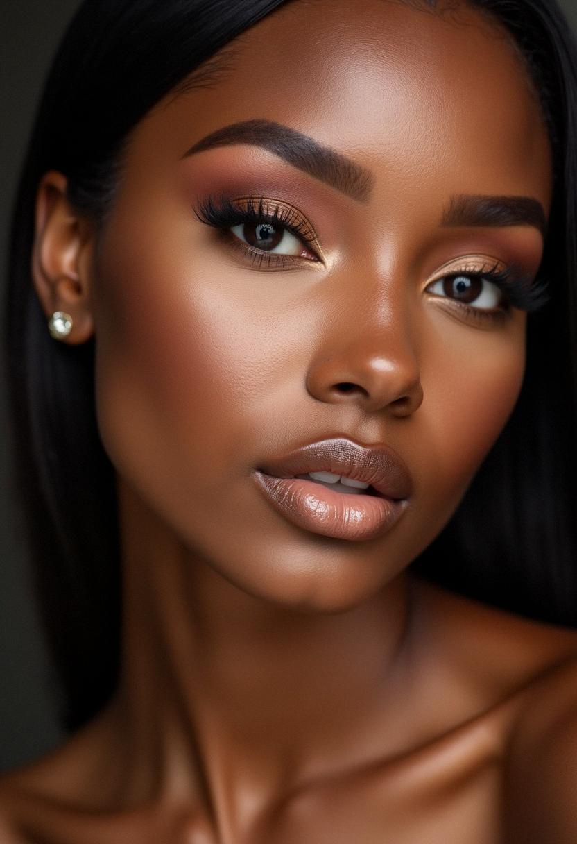 natural glam makeup dark skin