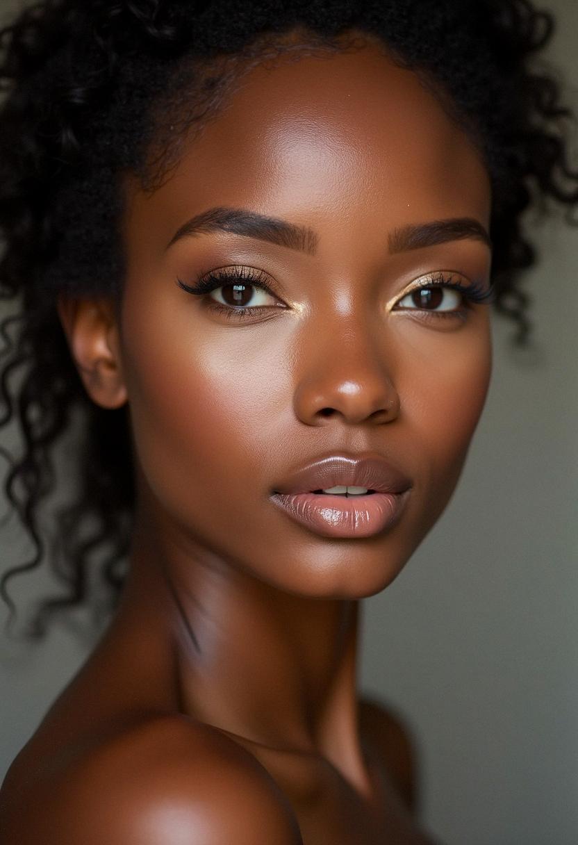 natural glam makeup dark skin