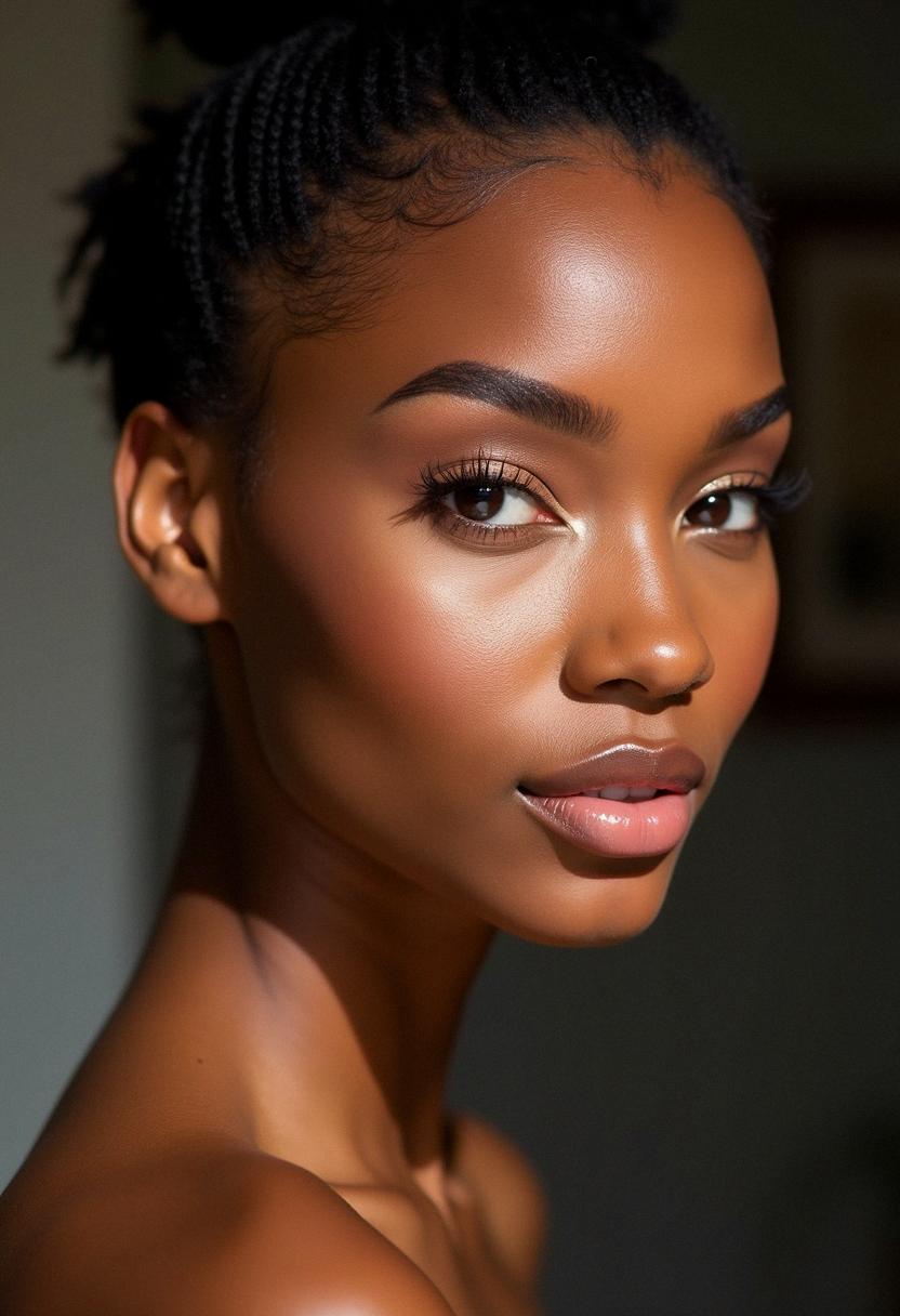 natural glam makeup dark skin