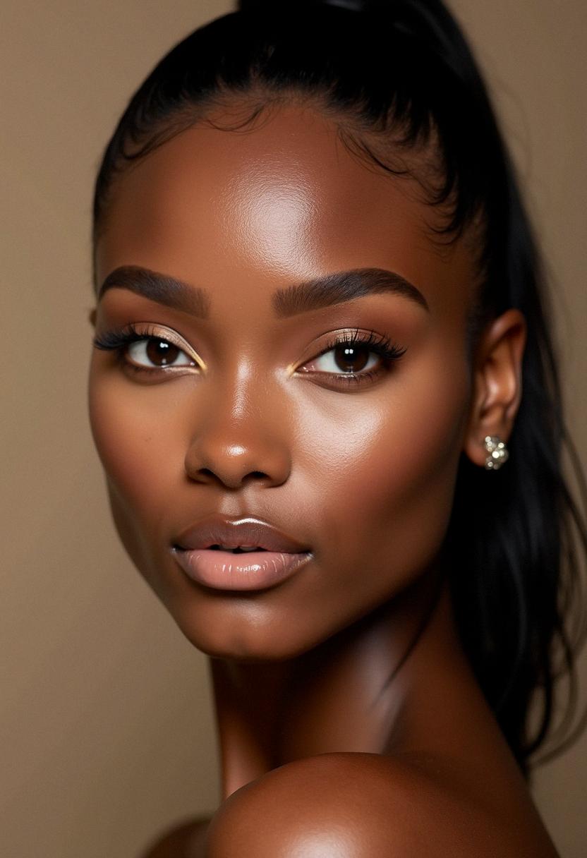 natural glam makeup dark skin