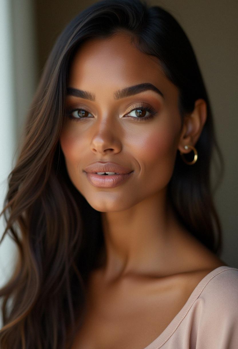 natural glam makeup dark skin