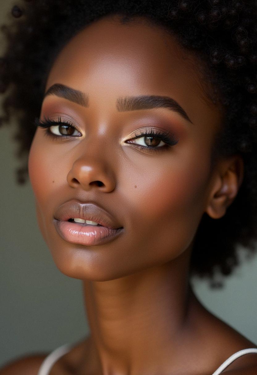 natural glam makeup dark skin