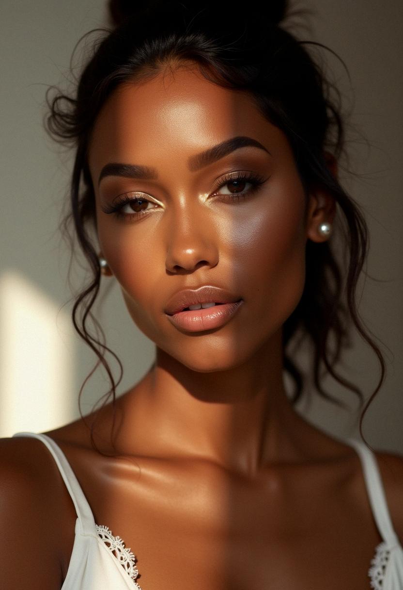 natural glam makeup dark skin