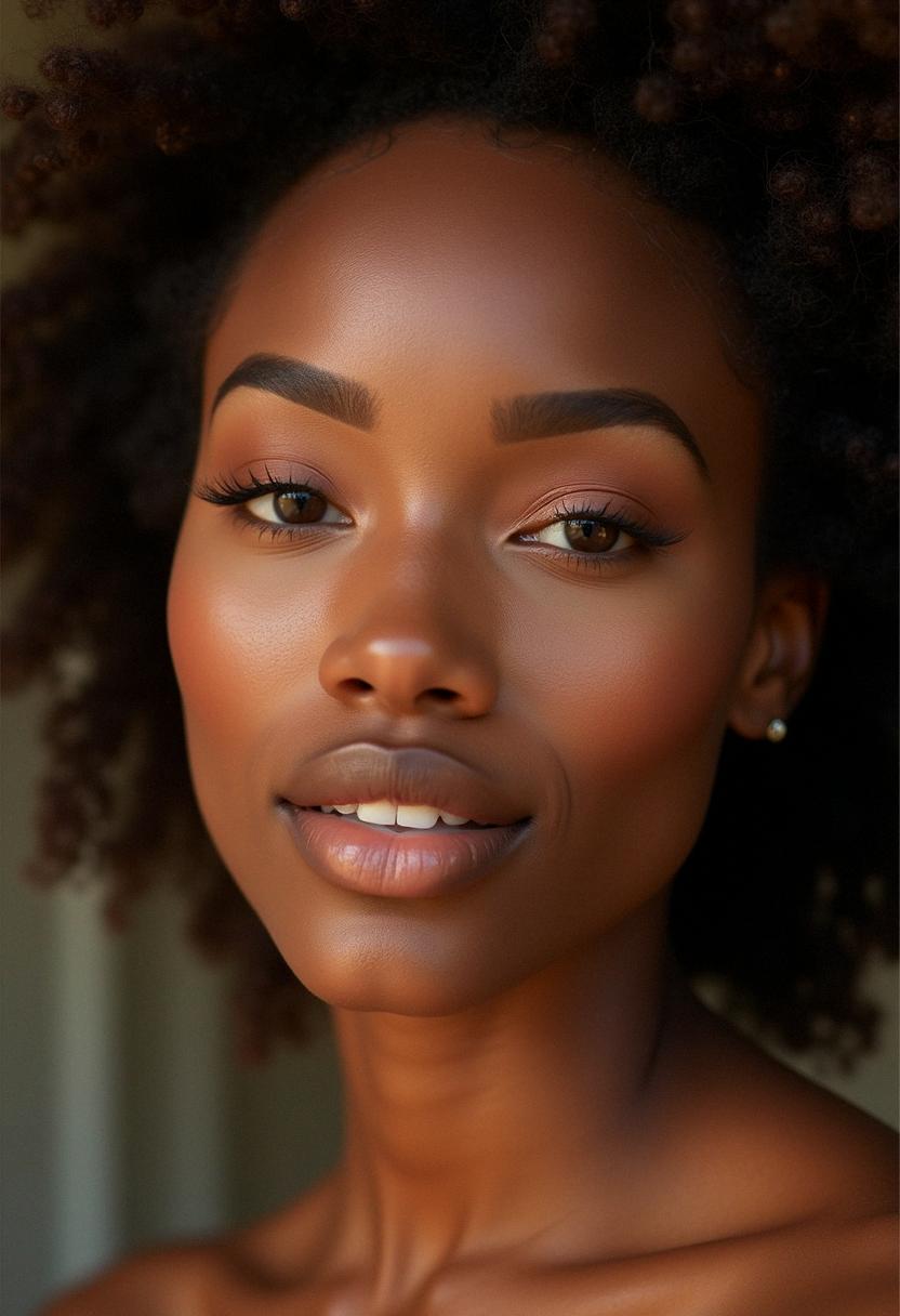 natural glam makeup dark skin