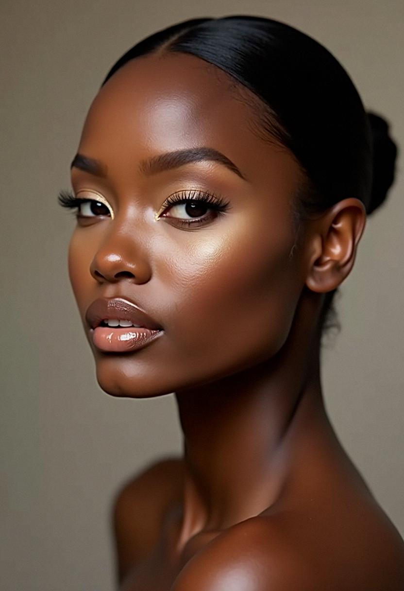 natural glam makeup dark skin