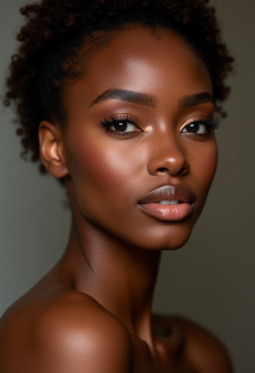 natural makeup dark skin