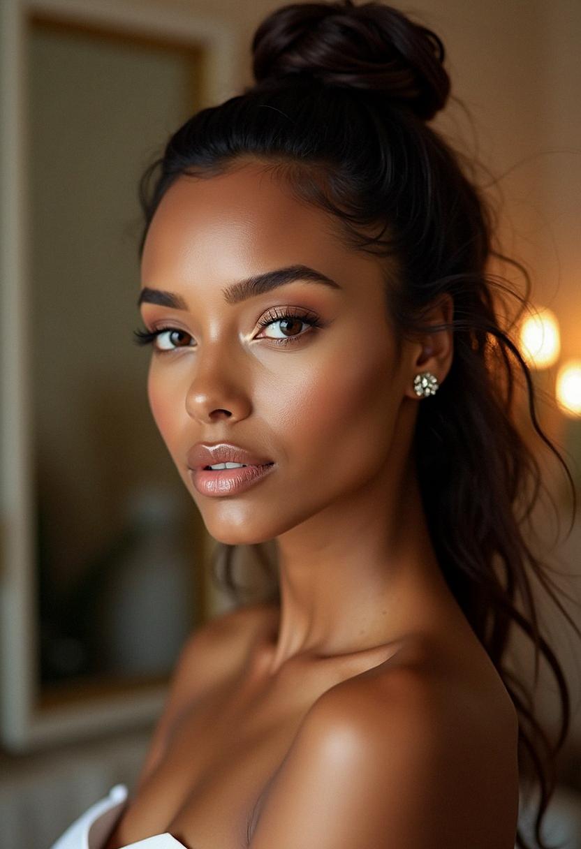 natural makeup dark skin