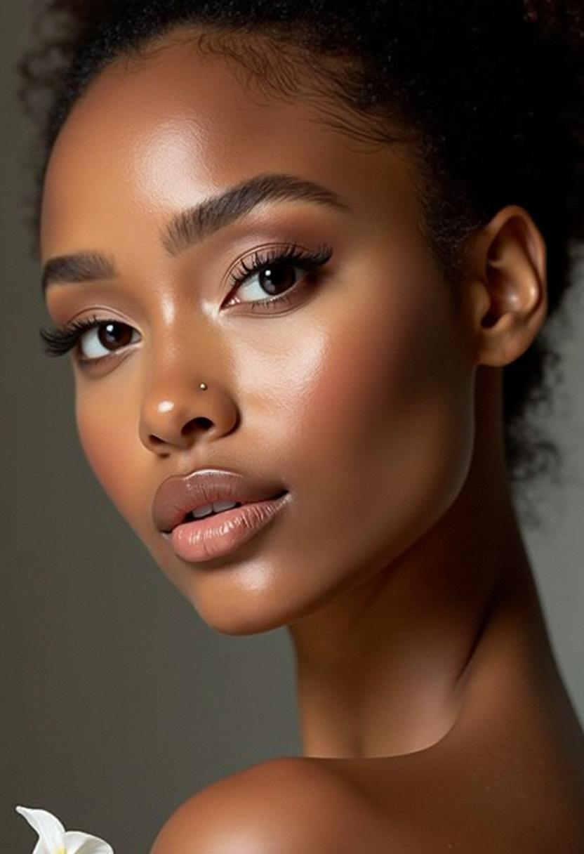 natural makeup dark skin