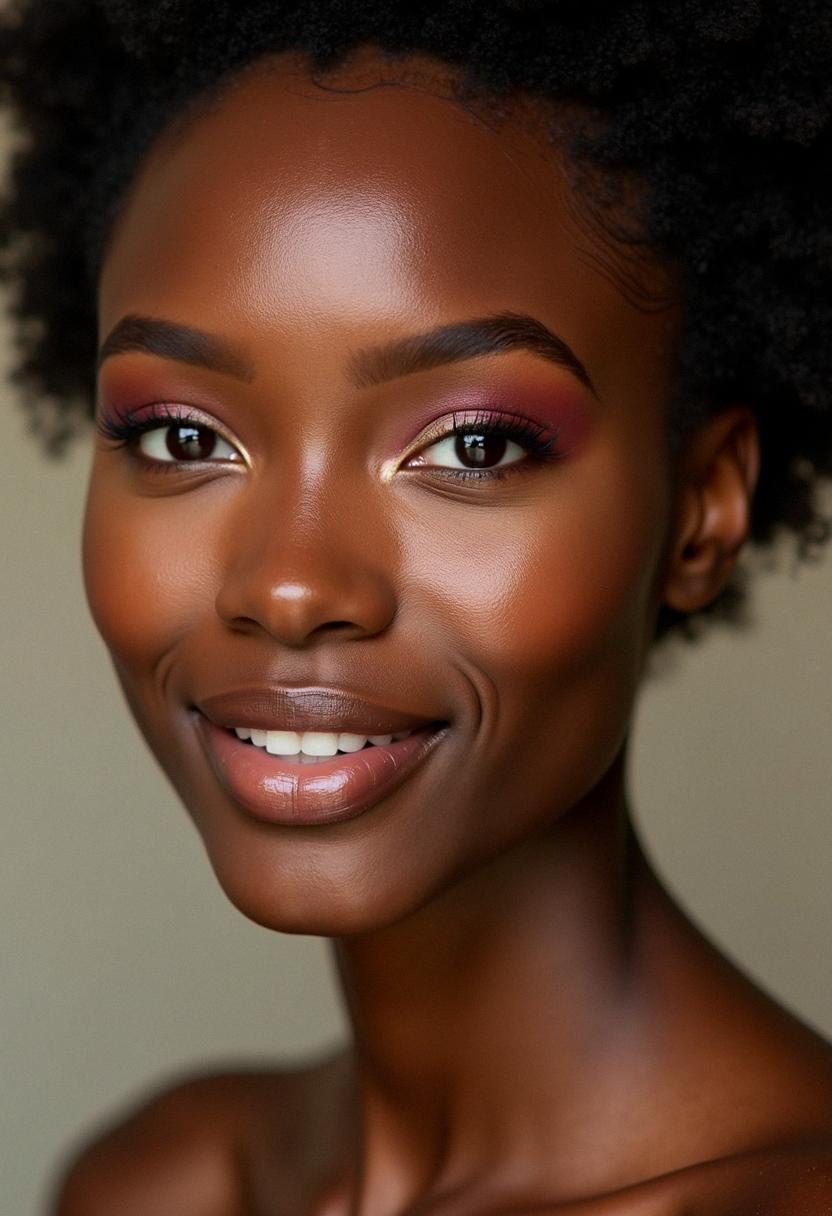 natural makeup dark skin