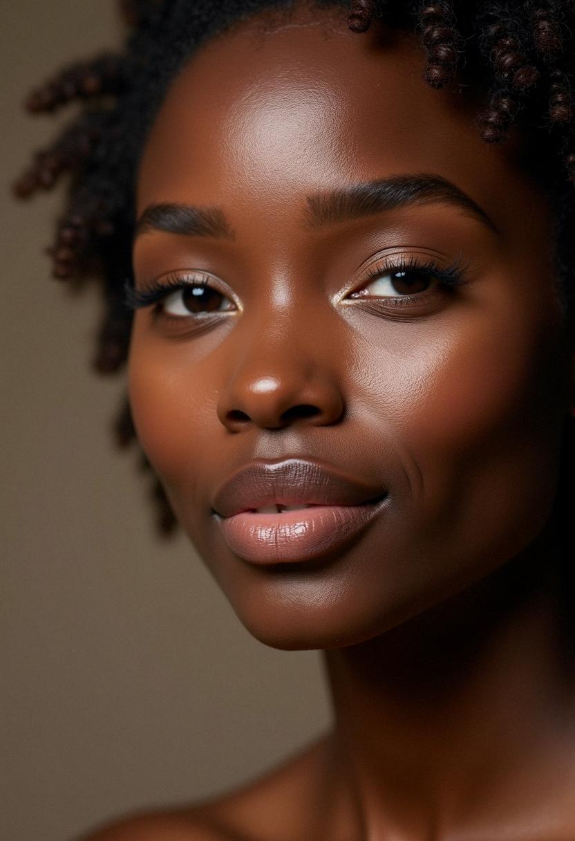 natural makeup dark skin
