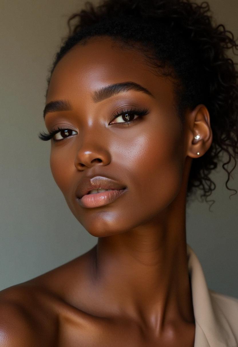 natural makeup dark skin