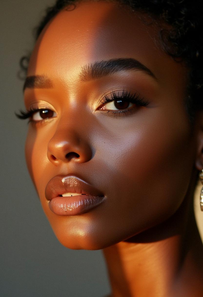 natural makeup dark skin