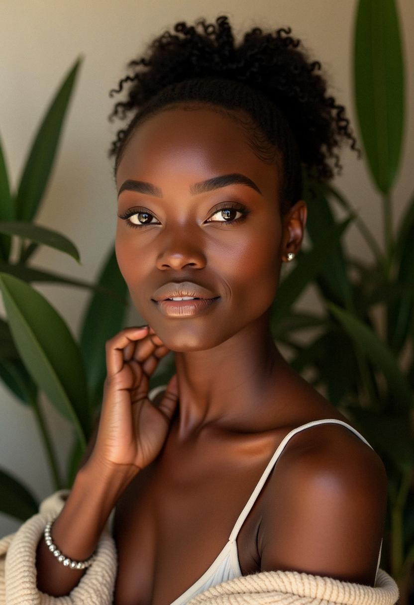 natural makeup dark skin