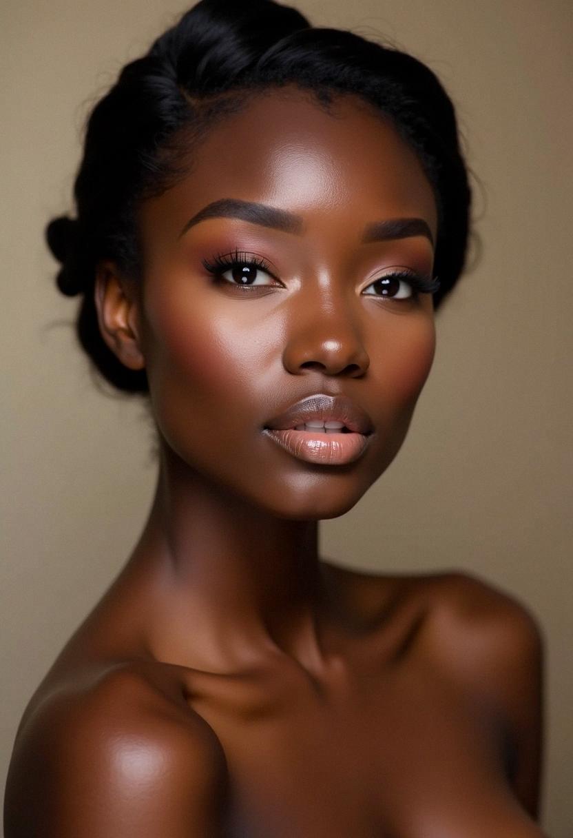 natural makeup dark skin