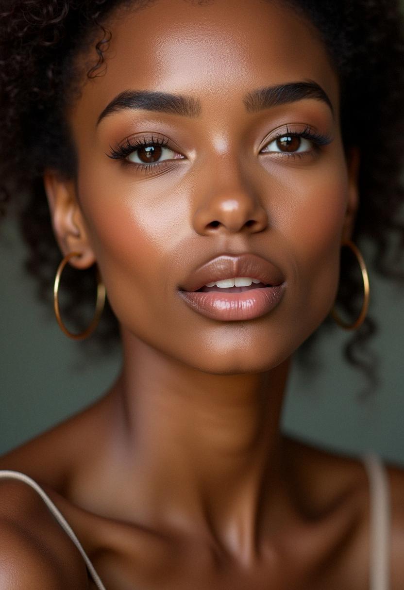 natural makeup dark skin