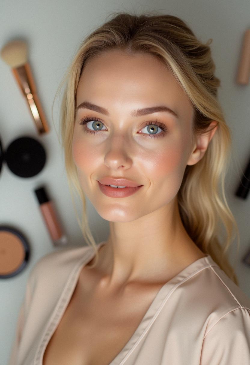natural makeup for blondes